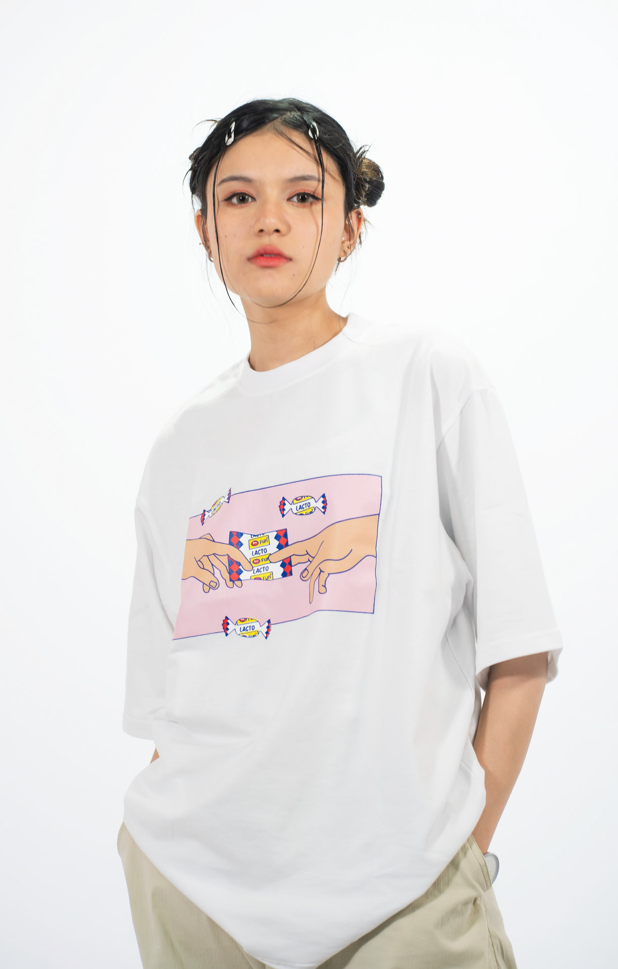 MODE 2022 LACTO X ADAM HAND Graphic Tshirt